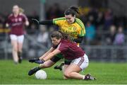 23 April 2017; Áine Seoighe of Galway in action against Geraldine McLaughlin of Donegal during the Lidl Ladies Football National League Division 1 semi-final match between Donegal and Galway at Markievicz Park, in Sligo. Photo by Brendan Moran/Sportsfile