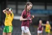 23 April 2017; Áine McDonagh of Galway leaves the pitch after being shown a red card during the Lidl Ladies Football National League Division 1 semi-final match between Donegal and Galway at Markievicz Park, in Sligo. Photo by Brendan Moran/Sportsfile