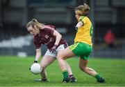 23 April 2017; Caitriona Cormican of Galway in action against Ciara Hegarty of Donegal during the Lidl Ladies Football National League Division 1 semi-final match between Donegal and Galway at Markievicz Park, in Sligo. Photo by Brendan Moran/Sportsfile