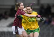 23 April 2017; Nicole McLaughlin of Donegal in action against Caitriona Cormican of Galway during the Lidl Ladies Football National League Division 1 semi-final match between Donegal and Galway at Markievicz Park, in Sligo. Photo by Brendan Moran/Sportsfile