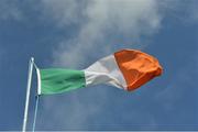 15 April 2017; The Irish tricolour flying at the EirGrid GAA Football All-Ireland U21 Championship Semi-Final match between Dublin and Donegal at Kingspan Breffni Park in Cavan. Photo by Piaras Ó Mídheach/Sportsfile