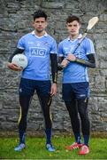25 April 2017; SKINS ambassador Cian O’Sullivan along with Dublin hurler Eoghan O’Donnell today launched the renewal of the partnership between leading sports compression wear brand SKINS and Dublin GAA at DCU High Performance Gym and pitches, in Glasnevin, Dublin. Pictured are Cian O'Sullivan, left, and Eoghan O'Donnell. Photo by Sam Barnes/Sportsfile
