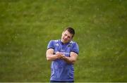 25 April 2017; CJ Stander of Munster catches hail stones during squad training at the University of Limerick in Limerick. Photo by Seb Daly/Sportsfile