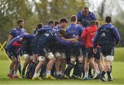25 April 2017; Munster players make a huddle during squad training at the University of Limerick in Limerick. Photo by Seb Daly/Sportsfile