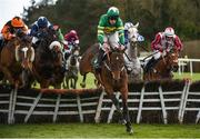 25 April 2017; Western Boy, with Jody McGarvey up, jump the last on their way to winning the Killashee Handicap Hurdle at Punchestown Racecourse in Naas, Co. Kildare. Photo by Cody Glenn/Sportsfile