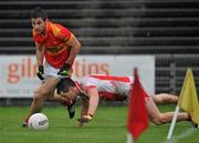 23 October 2011; Donal Newcombe, Castlebar Mitchels, in action against Padraig O'Connor, Ballintubber. Mayo County Senior Football Championship Final, Castlebar Mitchels v Ballintubber, McHale Park, Castlebar, Co. Mayo. Picture credit: David Maher / SPORTSFILE