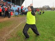 23 October 2011; Ballintubber manager Anthony McGarry  celebrates at the end of the game. Mayo County Senior Football Championship Final, Castlebar Mitchels v Ballintubber, McHale Park, Castlebar, Co. Mayo. Picture credit: David Maher / SPORTSFILE