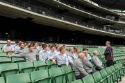 25 October 2011; Ireland players and management, under the guidance of tour guide Alan Joyce, during a squad visit to MCG ahead of their first International Rules match against Australia on Friday October 28th. International Rules Series 2011, Ireland squad visit MCG, Membourne Cricket Ground, Melbourne, Australia. Picture credit: Ray McManus / SPORTSFILE