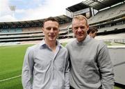 25 October 2011; Wicklow men Leighton Glynn and Kevin O'Brien, Ireland, during a squad visit to MCG ahead of their first International Rules match against Australia on Friday October 28th. International Rules Series 2011, Ireland squad visit MCG, Membourne Cricket Ground, Melbourne, Australia. Picture credit: Ray McManus / SPORTSFILE