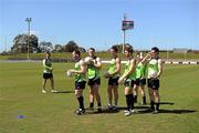 26 October 2011; Ireland players Ciaran McKeever, Neil McGee, Aidan Walsh, Zach Touhy, Leighton Glynn and Kevin McKernan, during squad training ahead of their first International Rules match against Australia on Friday October 28th. Ireland Training - International Rules Series 2011, Whitten Oval, Barkly Street, Footscray West, Melbourne, Australia. Picture credit: Ray McManus / SPORTSFILE