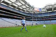 27 October 2011; Ray Houghton, Dublin, warms up before the game. Alan Kerins Project Charity Match, Galway Selection v Dublin Selection, Croke Park, Dublin. Picture credit: Matt Browne / SPORTSFILE