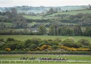 26 April 2017; A general view of the field during the Martinstown Opportunity Series Final Handicap Hurdle at Punchestown Racecourse in Naas, Co. Kildare. Photo by Seb Daly/Sportsfile