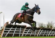 26 April 2017; C'est Jersey, with Paul Townend up, jump the last on their way to winning the Louis Fitzgerald Hotel Hurdle at Punchestown Racecourse in Naas, Co. Kildare. Photo by Seb Daly/Sportsfile