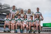 27 April 2017; In attendance at the launch of the John West Féile competitions in Croke Park are, back row from left, Johnwest Ambassadors Wexford hurler Lee Chin, Monaghan ladies footballer Eimear McAnespie, Carlow Camogie player Kate Nolan and Dublin footballer Philly McMahon, with local GAA players, front row from left, Neil O'Leary, Hannah Crowley, Cian Canavan, Aimee Clyne-Farrelly, Hugh Cuffe and Lauren Dawson, all of Lucan Sarsfields GAA Club, Co Dublin. This is the second year that the Féile na nGael and Féile Peile na nÓg have been sponsored by John West, one of the world’s leading suppliers of fish. They were joined by ambassadors; Dublin footballer Philly McMahon and Wexford hurler Lee Chin as well as Monaghan Ladies footballer Eimear McAnespie and Carlow camogie player Kate Nolan. The highly-anticipated competition gives up-and-coming GAA superstars the chance to participate and play in their respective Féile tournament, at a level which suits their age, skills and strengths. Croke Park, Dublin. Photo by Sam Barnes/Sportsfile