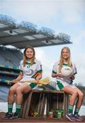 27 April 2017; In attendance at the launch of the John West Féile competitions in Croke Park are John West Ambassadors; Carlow Camogie player Kate Nolan, left, and Monaghan Ladies footballer Eimear McAnespie. This is the second year that the Féile na nGael and Féile Peile na nÓg have been sponsored by John West, one of the world’s leading suppliers of fish. They were joined by ambassadors; Dublin footballer Philly McMahon and Wexford hurler Lee Chin as well as Monaghan Ladies footballer Eimear McAnespie and Carlow camogie player Kate Nolan. The highly-anticipated competition gives up-and-coming GAA superstars the chance to participate and play in their respective Féile tournament, at a level which suits their age, skills and strengths. Croke Park, Dublin. Photo by Sam Barnes/Sportsfile