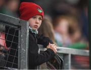 28 April 2017; Justin Dennehy, age 6, from Togher, Cork City, watches as the Cork City team warm up ahead of the SSE Airtricity League Premier Division match between Cork City and Bray Wanderers at Turner's Cross in Cork. Photo by Eóin Noonan/Sportsfile