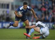 28 April 2017; Adam Byrne of Leinster is tackled by Lee Jones of Glasgow Warriors during the Guinness PRO12 Round 21 match between Leinster and Glasgow Warriors at the RDS Arena in Dublin. Photo by Brendan Moran/Sportsfile