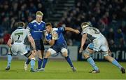 28 April 2017; Zane Kirchner of Leinster in action against Chris Fusaro, left, and Jonny Gray of Glasgow Warriors during the Guinness PRO12 Round 21 match between Leinster and Glasgow Warriors at the RDS Arena in Dublin. Photo by Sam Barnes/Sportsfile