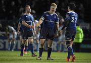 28 April 2017; James Tracy, left, and Joey Carbery of Leinster celebrate after the Guinness PRO12 Round 21 match between Leinster and Glasgow Warriors at the RDS Arena in Dublin. Photo by Brendan Moran/Sportsfile