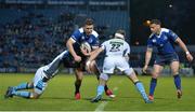 28 April 2017; Rory O'Loughlin of Leinster is tackled by Ali Price, hidden and Finn Russell of Glasgow Warriors during the Guinness PRO12 Round 21 match between Leinster and Glasgow Warriors at the RDS Arena in Dublin. Photo by Sam Barnes/Sportsfile