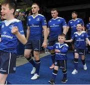 28 April 2017; Leinster mascots with Nick McCarthy of Leinster prior to the Guinness PRO12 Round 21 match between Leinster and Glasgow Warriors at the RDS Arena in Dublin. Photo by Sam Barnes/Sportsfile