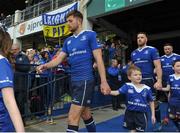 28 April 2017; Leinster mascots with Ross Byrne of Leinster prior to the Guinness PRO12 Round 21 match between Leinster and Glasgow Warriors at the RDS Arena in Dublin. Photo by Sam Barnes/Sportsfile