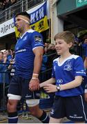 28 April 2017; Leinster mascots with Mick Kearney of Leinster prior to the Guinness PRO12 Round 21 match between Leinster and Glasgow Warriors at the RDS Arena in Dublin. Photo by Sam Barnes/Sportsfile