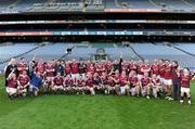 27 October 2011; The Galway players celebrate with the cup. Alan Kerins Project Charity Match, Galway Selection v Dublin Selection, Croke Park, Dublin. Picture credit: Matt Browne / SPORTSFILE