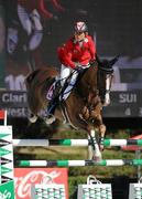 14 September 2011; Clarissa Crotta, Switzerland, and West Side while competing in the FEI European Speed Competition at the FEI European Jumping Championships, Club de Campo Villa, Madrid, Spain. Picture credit: Ray McManus / SPORTSFILE
