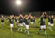28 October 2011; Shamrock Rovers players celebrate after the game. Airtricity League Premier Division, Shamrock Rovers v Galway United, Tallaght Stadium, Tallaght, Co. Dublin. Picture credit: David Maher / SPORTSFILE