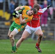 30 October 2011; Gary Sice, Corofin, in action against Gary O'Donnell, Tuam Stars. Galway County Senior Football Championship Final, Tuam Stars v Corofin, Tuam Stadium, Tuam, Co. Galway. Picture credit: David Maher / SPORTSFILE