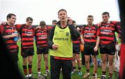 30 October 2011; Ballygunner manager Niall O'Donnell speaks to his players after victory over Drom & Inch. AIB Munster GAA Hurling Senior Club Championship First Round, Drom & Inch v Ballygunner, Semple Stadium, Thurles, Co. Tipperary. Picture credit: Diarmuid Greene / SPORTSFILE