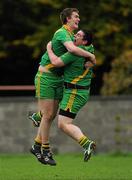 30 October 2011; Kill players Niall Corry, left, and Ross Doyle celebrate victory after the game. Intermediate B Championship Final, Kill v Confey, Naas GAA Ground, Co. Kildare. Picture credit: Barry Cregg / SPORTSFILE