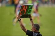 23 April 2017; Sideline Official John Dolan indicates a substitute being introduced during the Allianz Hurling League Division 1 Final match between Galway and Tipperary at Gaelic Grounds, in Limerick. Photo by Ray McManus/Sportsfile