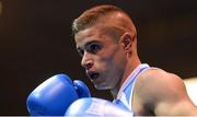 28 April 2017; Federico Serra of Italy in action against Salah Abrahim of Germany during their 49kg bout at the Elite International Boxing Tournament in the National Stadium, Dublin. Photo by Piaras Ó Mídheach/Sportsfile