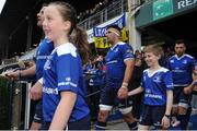 28 April 2017; Leinster mascots with Mick Kearney of Leinster prior to the Guinness PRO12 Round 21 match between Leinster and Glasgow Warriors at the RDS Arena in Dublin. Photo by Sam Barnes/Sportsfile