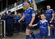 28 April 2017; Leinster mascots with James Tracy of Leinster prior to the Guinness PRO12 Round 21 match between Leinster and Glasgow Warriors at the RDS Arena in Dublin. Photo by Sam Barnes/Sportsfile