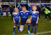 28 April 2017; Leinster matchday mascots with Leinster captain Ross Molony prior to the Guinness PRO12 Round 21 match between Leinster and Glasgow Warriors at the RDS Arena in Dublin. Photo by Stephen McCarthy/Sportsfile