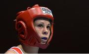 28 April 2017; Carly McNaul of Ireland in action against Roberta Mostarda of Italy during their 51kg bout at the Elite International Boxing Tournament in the National Stadium, Dublin. Photo by Piaras Ó Mídheach/Sportsfile