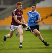 29 April 2017; Peter Cooke of Galway in action against Seán McMahon of Dublin during the EirGrid All-Ireland U21 Football Final match between Dublin and Galway at O'Connor Park in Tullamore, Dublin. Photo by Cody Glenn/Sportsfile
