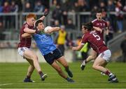 29 April 2017; Colm Basquel of Dublin in action against Peter Cooke, left, and Kieran Molloy of Galway during the EirGrid All-Ireland U21 Football Final match between Dublin and Galway at O'Connor Park in Tullamore, Dublin. Photo by Ray McManus/Sportsfile