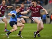 29 April 2017; Aaron Byrne of Dublin in action against Cein D'Arcy of Galway during the EirGrid All-Ireland U21 Football Final match between Dublin and Galway at O'Connor Park in Tullamore, Dublin. Photo by Ray McManus/Sportsfile