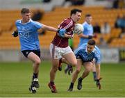 29 April 2017; Eóin Finnerty of Galway in action against Sean McMahon and Eóin Murchan of Dublin during the EirGrid All-Ireland U21 Football Final match between Dublin and Galway at O'Connor Park in Tullamore, Dublin. Photo by Ray Ryan/Sportsfile