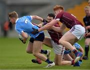29 April 2017; Cian Murphy of Dublin in action against Peter Cooke and Eóin Finnerty of Galway during the EirGrid All-Ireland U21 Football Final match between Dublin and Galway at O'Connor Park in Tullamore, Dublin. Photo by Ray Ryan/Sportsfile