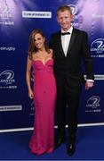 29 April 2017; On arrival at the Leinster Rugby Awards Ball were Leinster Rugby's Leo Cullen and his wife Dairine. The Awards, MC’d by Darragh Maloney, were a celebration of the 2016/17 Leinster Rugby season to date and over the course of the evening Leinster Rugby acknowledged the contributions of retirees Mike Ross, Eóin Reddan and Luke Fitzgerald as well as presenting Leinster Rugby caps to departees Bill Dardis, Hayden Triggs, Mike McCarthy, Zane Kirchner and Dominic Ryan. Former Leinster Rugby team doctor Professor Arthur Tanner was posthumously inducted into the Guinness Hall of Fame. Some of the Award winners on the night included; Gonzaga College (Deep River Rock School of the Year), David Hicks, De La Salle Palmerston (Beauchamps Contribution to Leinster Rugby Award), Clontarf FC (CityJet Senior Club of the Year), Coláiste Chill Mhantáin (Irish Independent Development School of the Year Award), Athy RFC (Bank of Ireland Junior Club of the Year). Clayton Hotel, Burlington Road, Dublin 4. Photo by Stephen McCarthy/Sportsfile