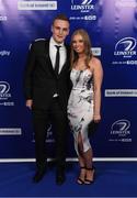 29 April 2017; On arrival at the Leinster Rugby Awards Ball were Leinster's Nick McCarthy with Rachel Tarrant. The Awards, MC’d by Darragh Maloney, were a celebration of the 2016/17 Leinster Rugby season to date and over the course of the evening Leinster Rugby acknowledged the contributions of retirees Mike Ross, Eóin Reddan and Luke Fitzgerald as well as presenting Leinster Rugby caps to departees Bill Dardis, Hayden Triggs, Mike McCarthy, Zane Kirchner and Dominic Ryan. Former Leinster Rugby team doctor Professor Arthur Tanner was posthumously inducted into the Guinness Hall of Fame. Some of the Award winners on the night included; Gonzaga College (Deep River Rock School of the Year), David Hicks, De La Salle Palmerston (Beauchamps Contribution to Leinster Rugby Award), Clontarf FC (CityJet Senior Club of the Year), Coláiste Chill Mhantáin (Irish Independent Development School of the Year Award), Athy RFC (Bank of Ireland Junior Club of the Year). Clayton Hotel, Burlington Road, Dublin 4. Photo by Stephen McCarthy/Sportsfile