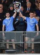 29 April 2017; Cillian O'Shea, left, and Con O'Callaghan of Dublin lift the cup following the EirGrid All-Ireland U21 Football Final match between Dublin and Galway at O'Connor Park in Tullamore, Dublin. Photo by Cody Glenn/Sportsfile