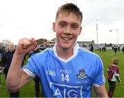 29 April 2017; Con O'Callaghan of Dublin celebrates after the EirGrid All-Ireland U21 Football Final match between Dublin and Galway at O'Connor Park in Tullamore, Dublin. Photo by Ray McManus/Sportsfile