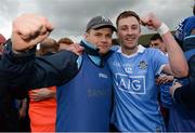 29 April 2017; Dublin manager Dessie Farrell celebrates with Glenn O'Reilly following the EirGrid All-Ireland U21 Football Final match between Dublin and Galway at O'Connor Park in Tullamore, Dublin. Photo by Cody Glenn/Sportsfile