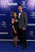 29 April 2017; On arrival at the Leinster Rugby Awards Ball were Leinster's Zane Kirchner with wife Tasmeen. The Awards, MC’d by Darragh Maloney, were a celebration of the 2016/17 Leinster Rugby season to date and over the course of the evening Leinster Rugby acknowledged the contributions of retirees Mike Ross, Eóin Reddan and Luke Fitzgerald as well as presenting Leinster Rugby caps to departees Bill Dardis, Hayden Triggs, Mike McCarthy, Zane Kirchner and Dominic Ryan. Former Leinster Rugby team doctor Professor Arthur Tanner was posthumously inducted into the Guinness Hall of Fame. Some of the Award winners on the night included; Gonzaga College (Deep River Rock School of the Year), David Hicks, De La Salle Palmerston (Beauchamps Contribution to Leinster Rugby Award), Clontarf FC (CityJet Senior Club of the Year), Coláiste Chill Mhantáin (Irish Independent Development School of the Year Award), Athy RFC (Bank of Ireland Junior Club of the Year). Clayton Hotel, Burlington Road, Dublin 4. Photo by Stephen McCarthy/Sportsfile